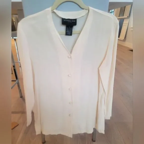 August silk silk blouse - Picture 1 of 11